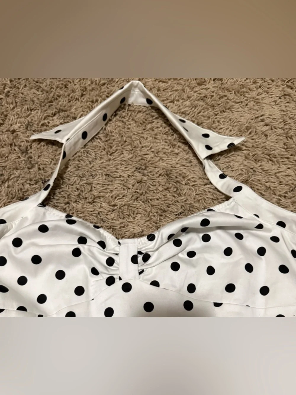 Deadly Dames White Dress With Black Polka Dots Size: XL - Picture 1 of 7